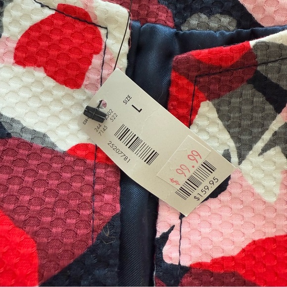 Retro The Limited Pink and Red Floral Open Jacket Size Large Preppy New with Tag - Picture 8 of 10